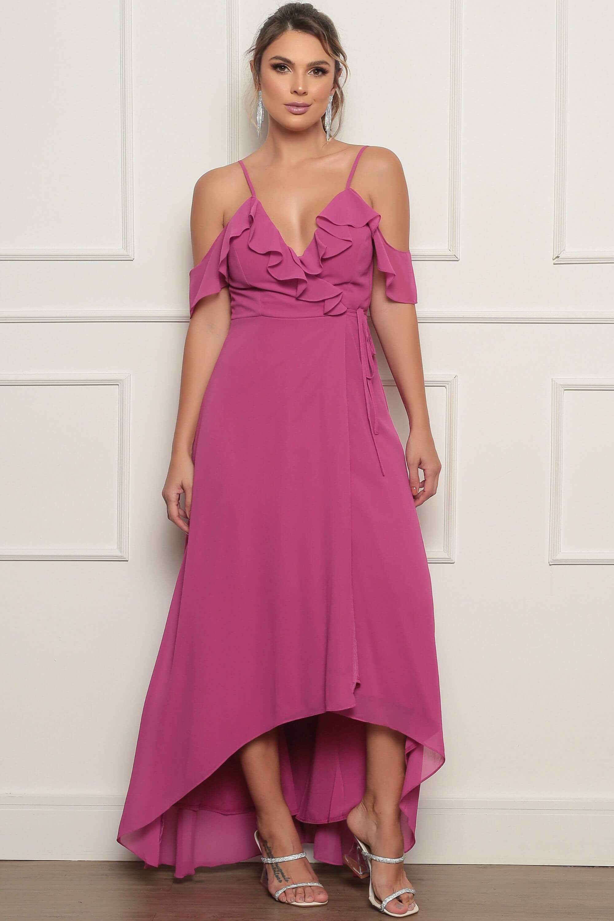 Crepe Vestido Arrumado Para Casamento Vestidos Arrumados Para