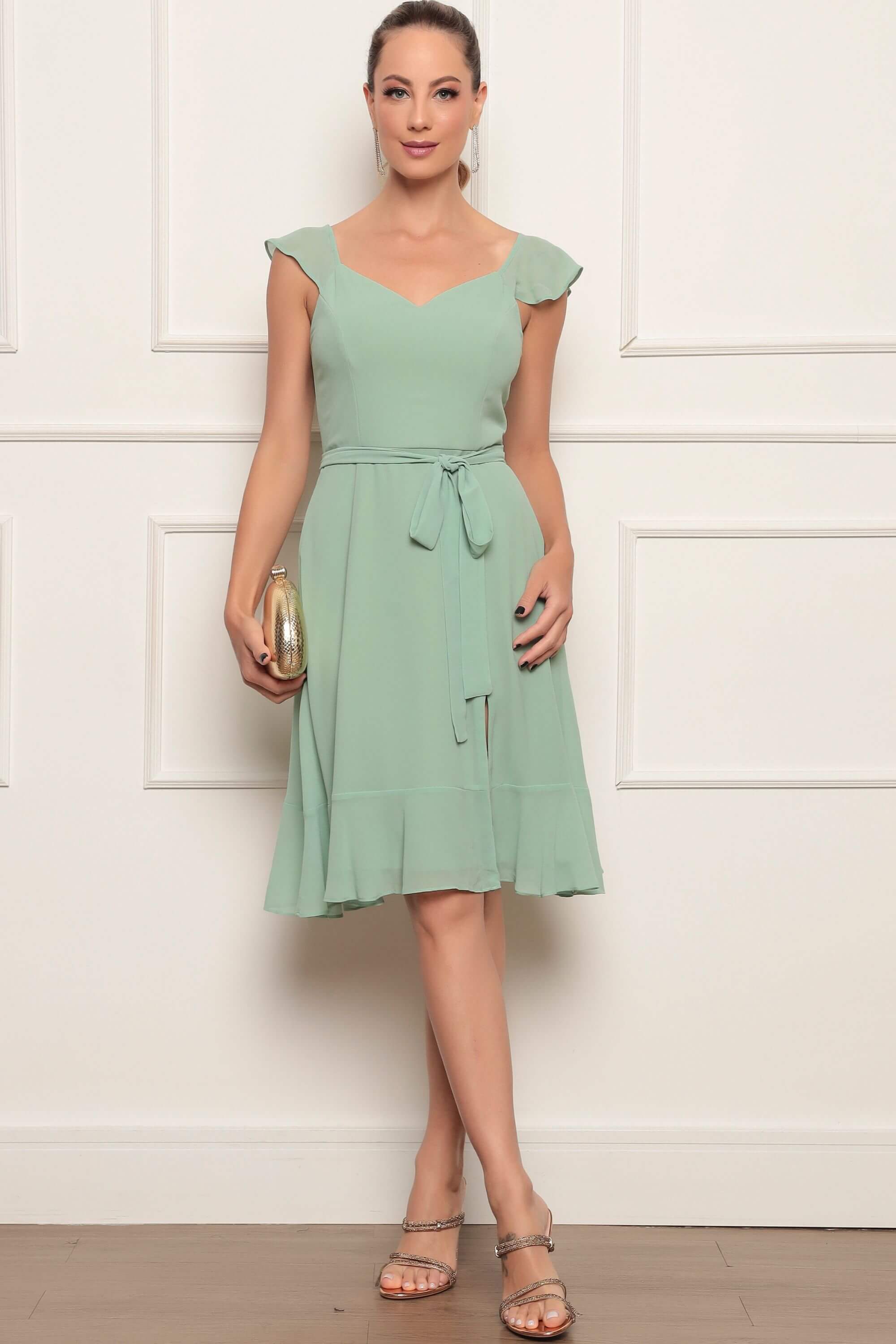 Discount vestido de festa verde curto Hot Sale Black Friday