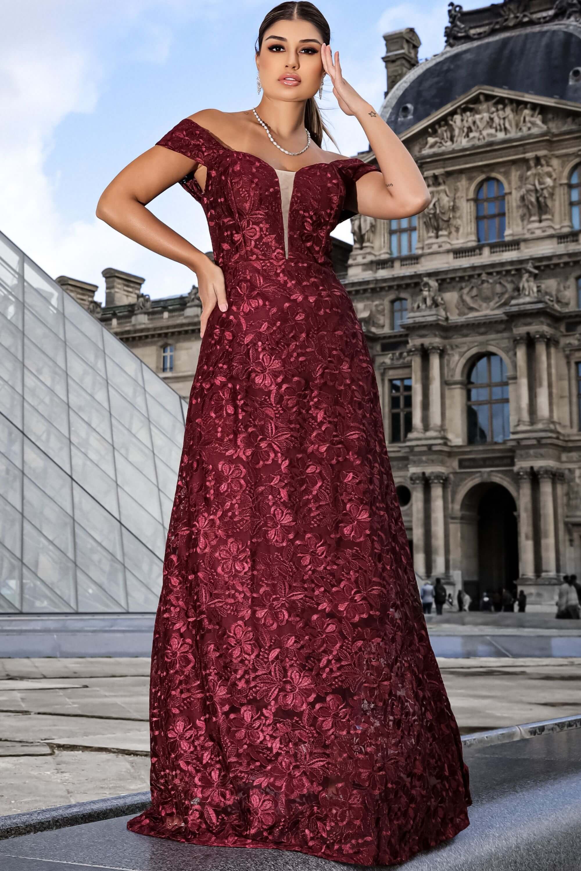 Formatura Cor Vestido Vinho Longo Para Madrinha De Casamento Longo