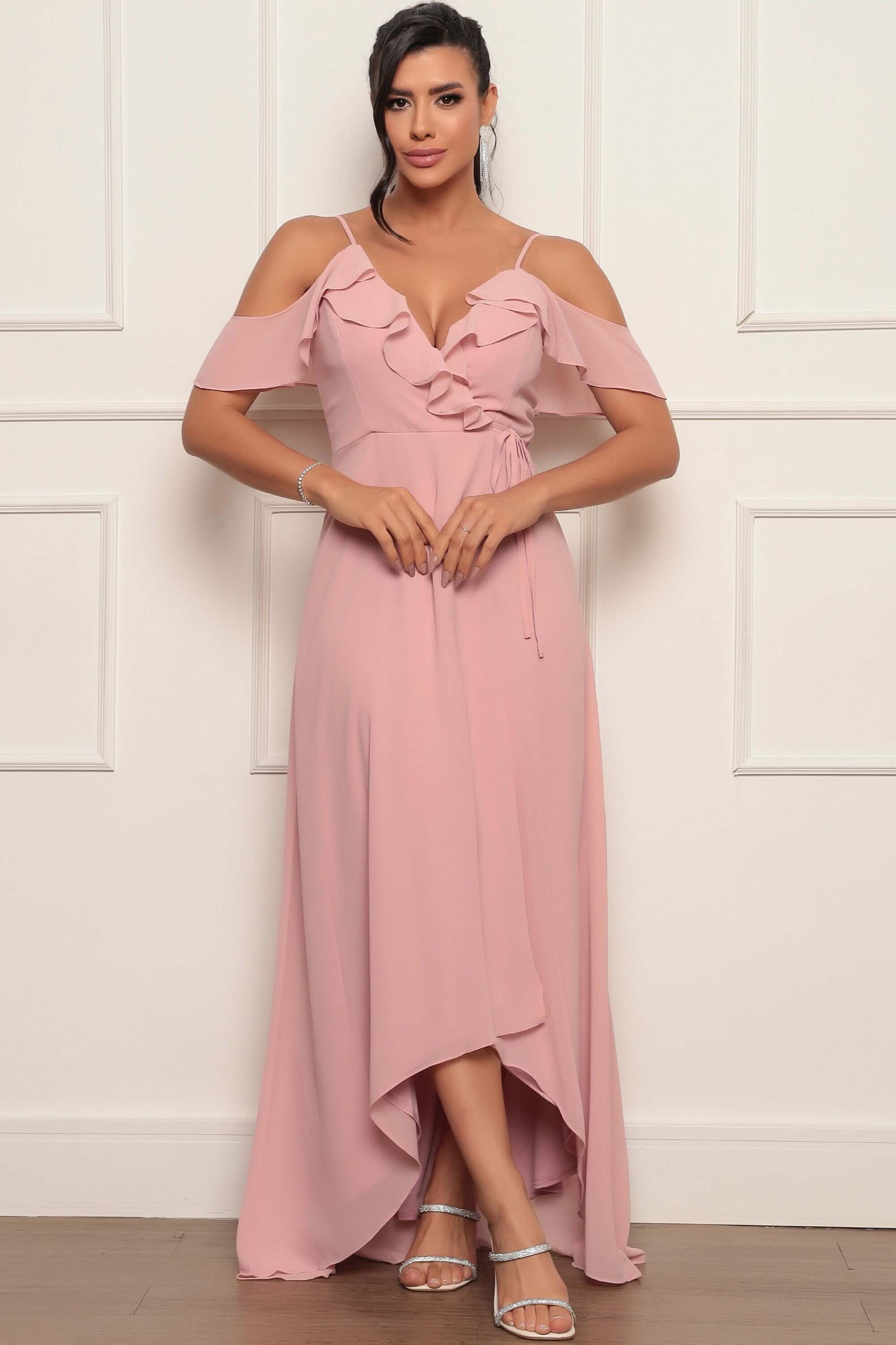 VESTIDO DE FESTA MIDI CHIFFON LIA ROSE SILVESTRE VESTIDO DE FESTA MIDI CHIFFON LIA ROSE SILVESTRE