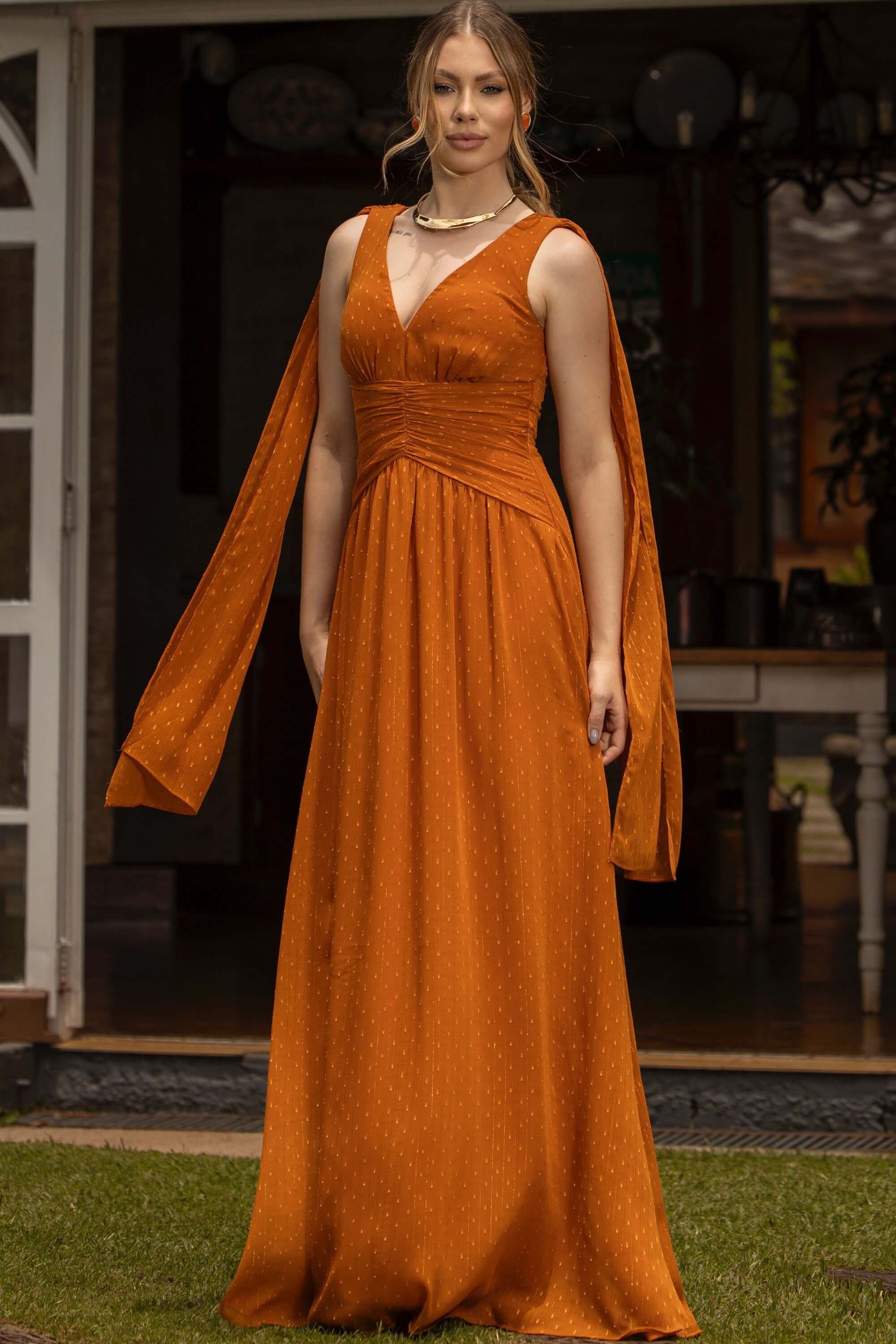 Terracota Comprar Vestido De Festa Madrinha Terracota Vestido