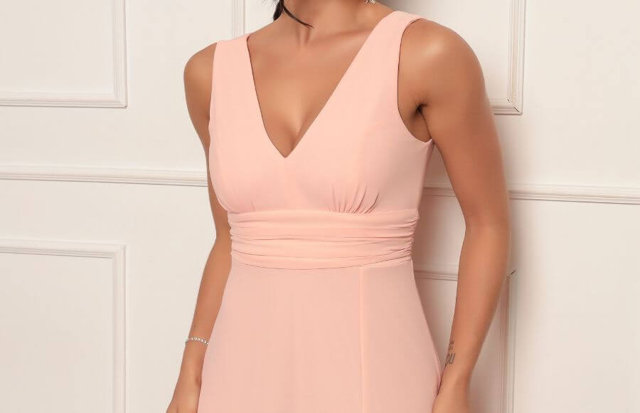 VESTIDO DE FESTA MIDI CHIFFON LIA ROSE SILVESTRE